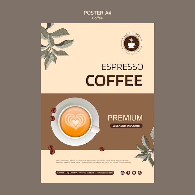 Coffee poster template