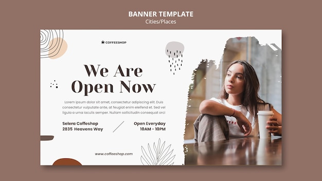 Coffee shop banner template