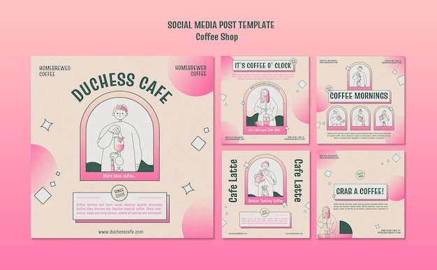 Free PSD coffee shop social media post