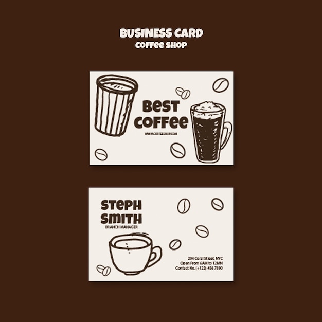 Free PSD coffee shop template design