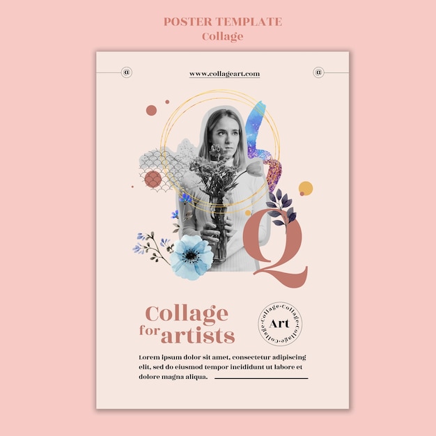 Collage for artists template poster