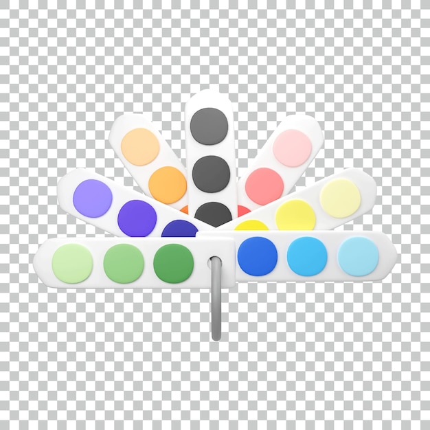 Color palette swatches icon Isolated 3d render Illustration