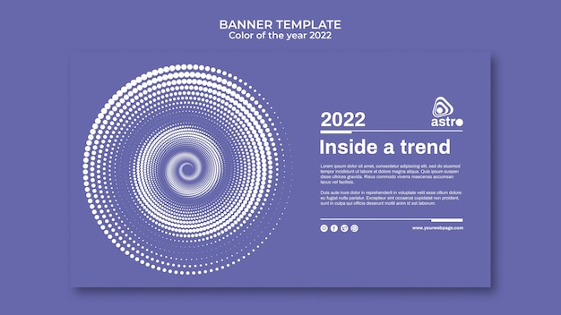 Free PSD color of the year 2022 banner template