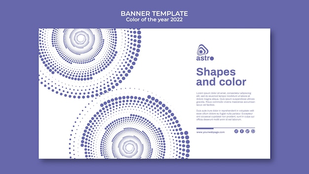 Free PSD color of the year 2022 banner template