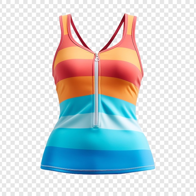 Free PSD colourful beach tankini isolated on transparent background