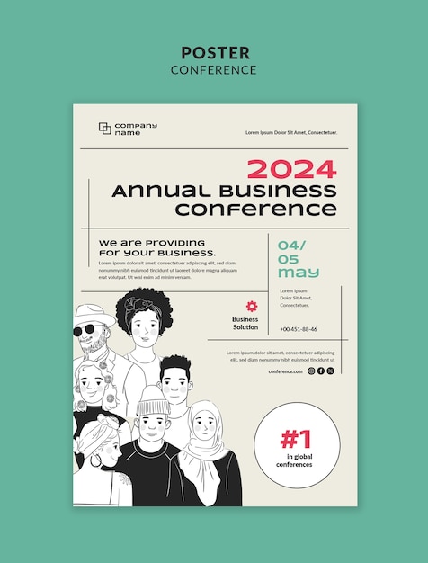 Free PSD conference template design