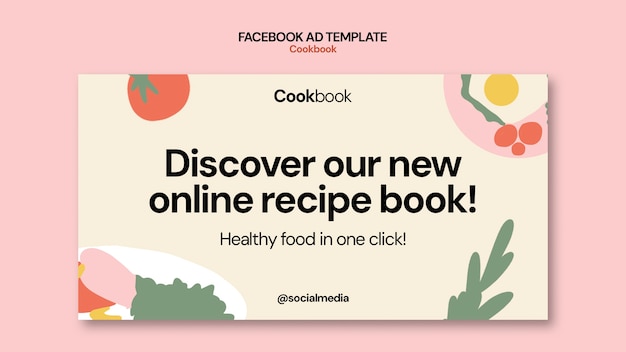 Free PSD cookbook recipes facebook template