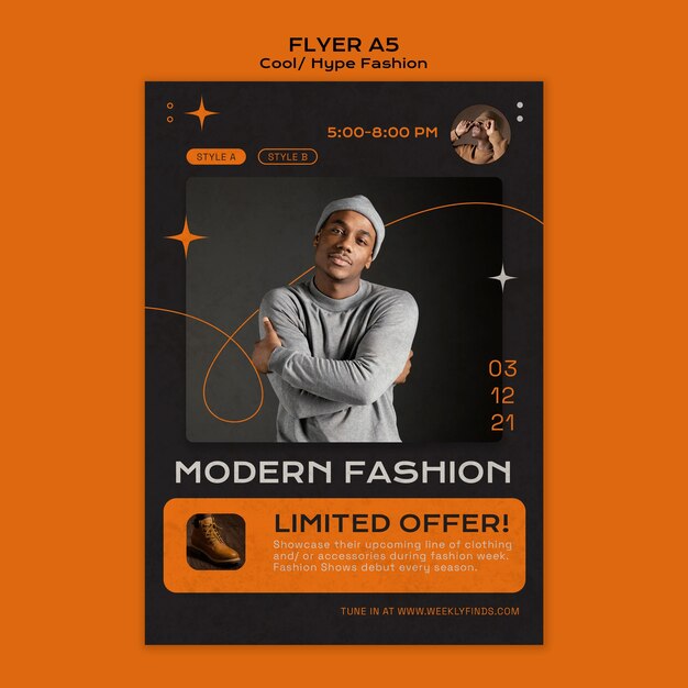 Cool fashion flyer template