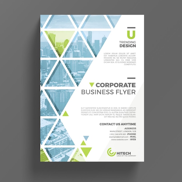 Free PSD corporate flyer mockup