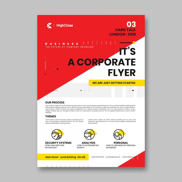 Free PSD corporate flyer template