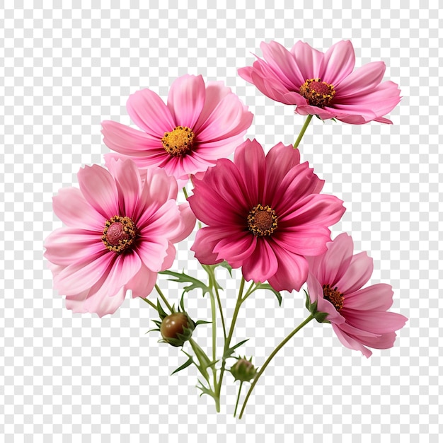 Free PSD cosmos flower isolated on transparent background