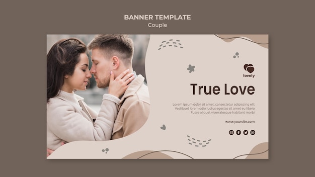 Couple concept banner design