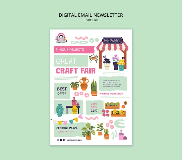 Free PSD craft fair template design