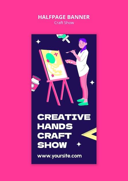 Free PSD craft show template design