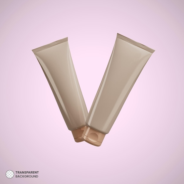 Free PSD cream tube icon 3d render illustration