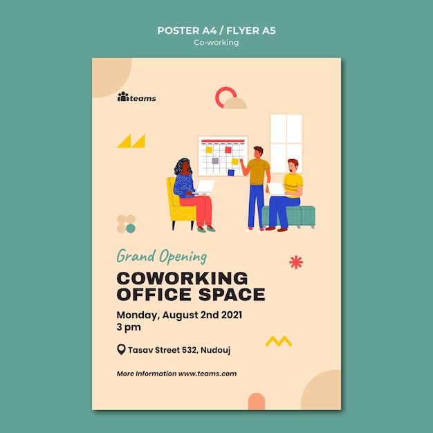 Creative co-working print template