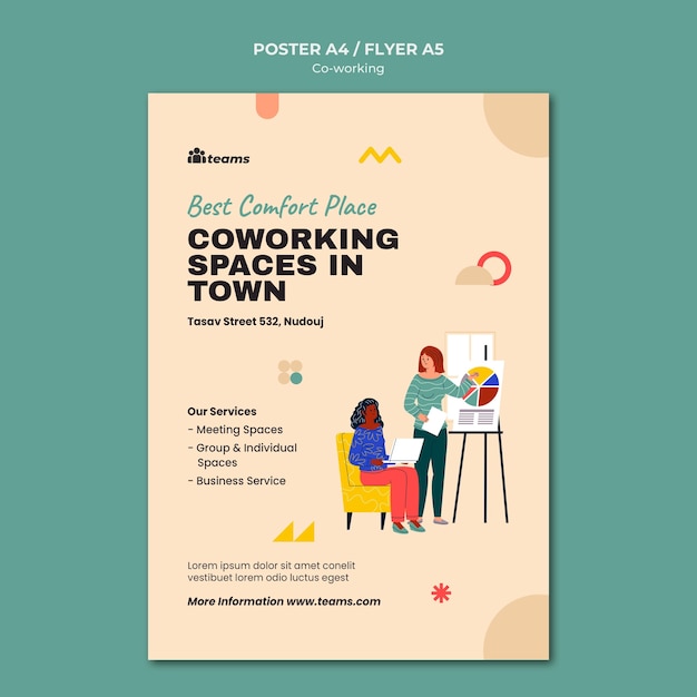 Creative co-working print template