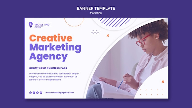 Free PSD creative marketing banner template