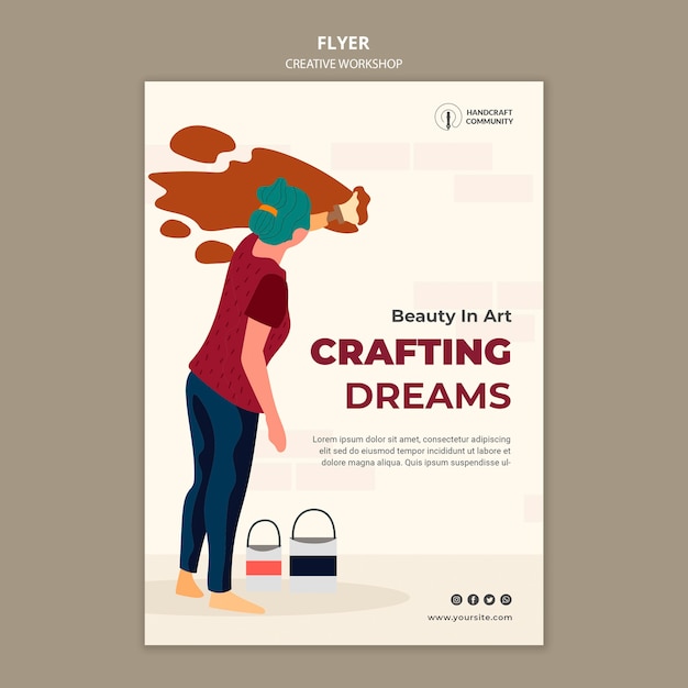 Creative workshop flyer template