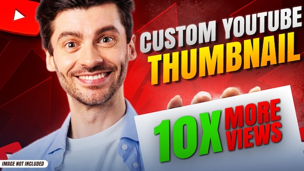 Free PSD creative youtube thumbnail design template