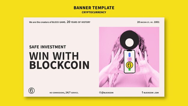 Cryptocurrency banner template design