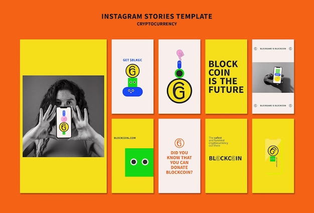 Cryptocurrency insta story template design