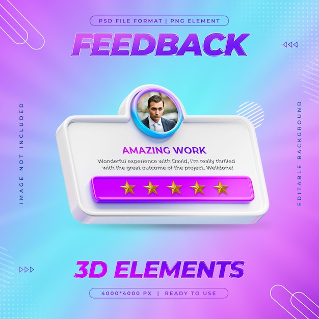 Free PSD customer feedback and review instagram post template