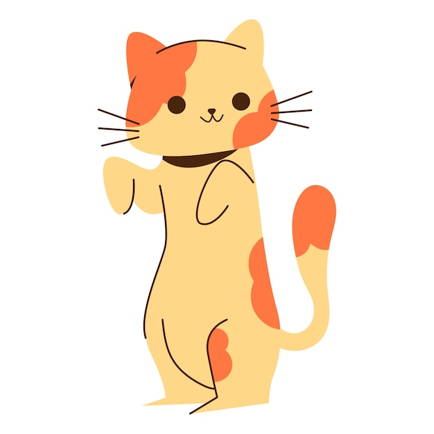 Free PSD cute cat element isolated