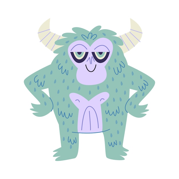 Free PSD cute monster illustration