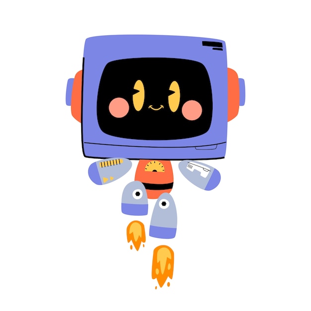 Free PSD cute robot isolated