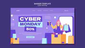 Free PSD cyber monday design template