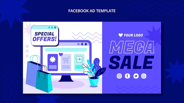 Free PSD cyber monday social media promo template