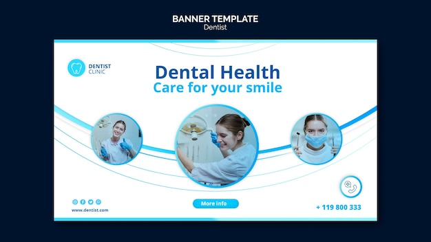 Free PSD dentist banner design