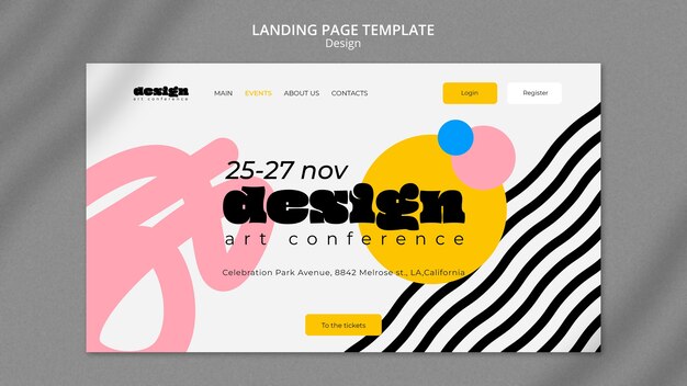 Design conference landing page