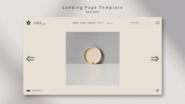 Free PSD design interior landing page