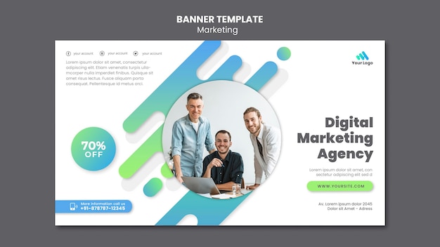 Digital marketing banner template