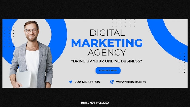 Free PSD digital marketing social media banner template