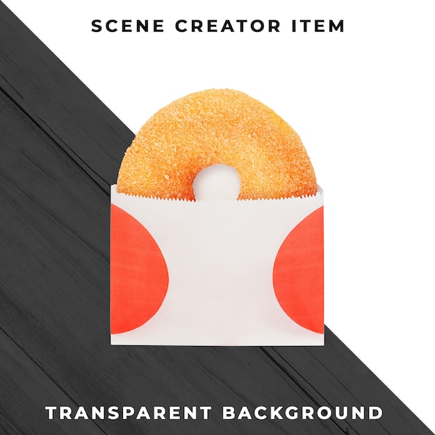 Donut object on transparent PSD