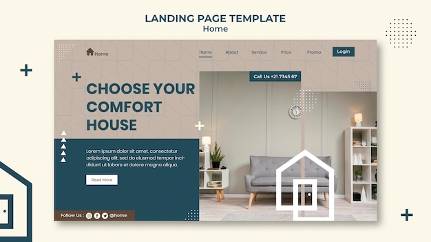 Free PSD dream house landing page