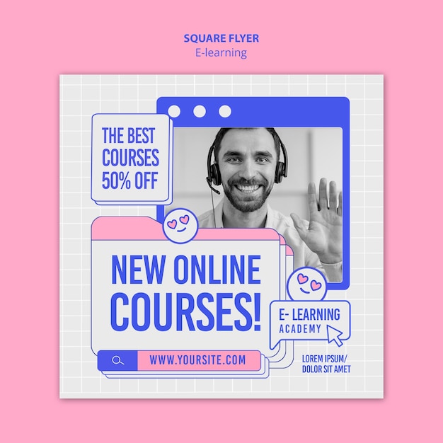 Duotone e-learning design template