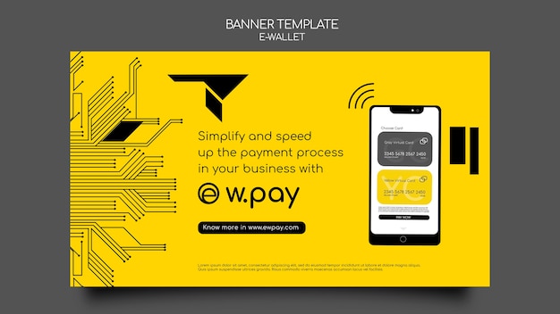 Free PSD e-wallet banner template