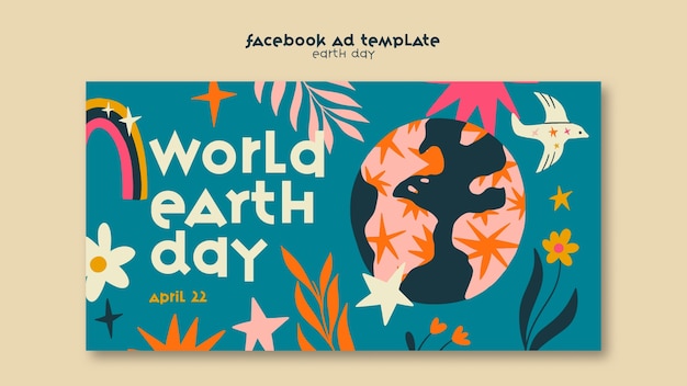 Free PSD earth day template design