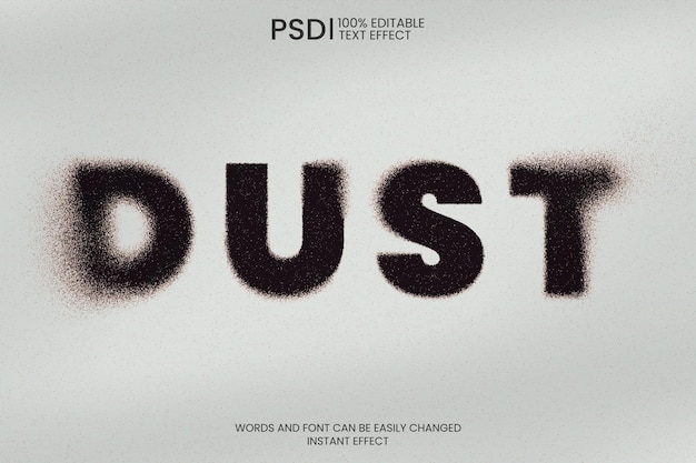 Editable Dusty Text Effect