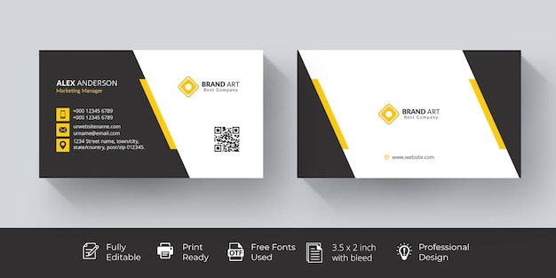 Free PSD elegant business card