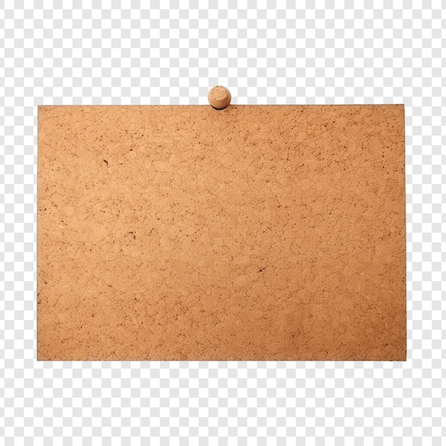 Free PSD empty space on cork board isolated on transparent background