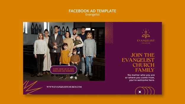 Evangelist religion and spirituality social media promo template