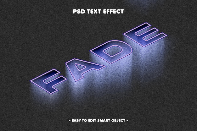 Free PSD faded grainy retro text effect