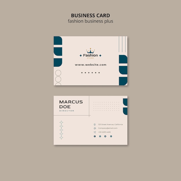 Free PSD fashion business  business card template