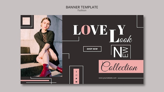 Free PSD fashion concept banner template design