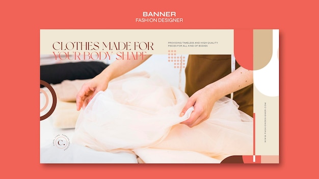 Free PSD fashion designer concept banner template